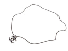 画像をギャラリービューアに読み込む, 新品未使用品 CHANEL シャネル ココマーク ネックレス 重量約6.6g 07V刻印 全長約48cm ブラック シルバー メタル 中古 4b006466