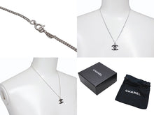 画像をギャラリービューアに読み込む, 新品未使用品 CHANEL シャネル ココマーク ネックレス 重量約6.6g 07V刻印 全長約48cm ブラック シルバー メタル 中古 4b006466
