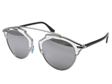 Load image into Gallery viewer, 極美品 DIOR ディオール サングラス SoReal APPDC シルバーブラックカラー RM601BTUWJ サイズ48□22 140 ミラーレンズ 中古 4b006470