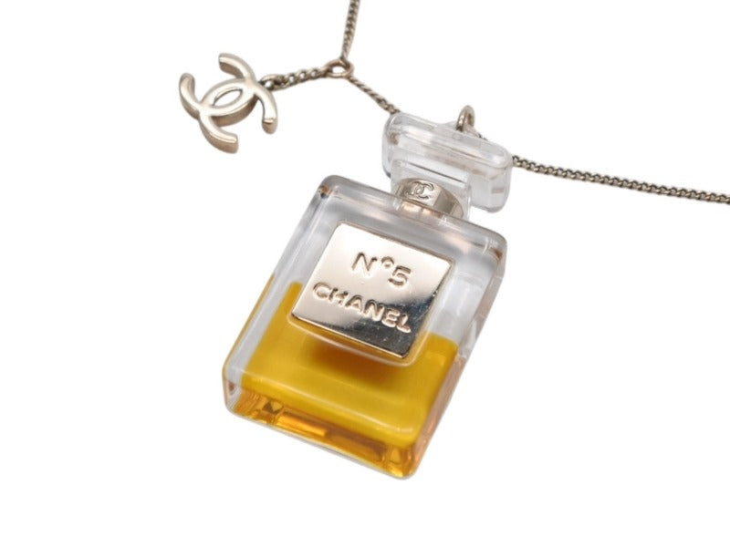 CHANEL Perfume-shaped necklace Weight approx. 14.2g BB11A stamp Total length approx. 46cm Gold Metal Good Condition Used 4b000394