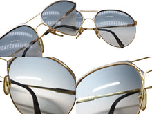 Load image into Gallery viewer, Christian Dior クリスチャンディオール ティアドロップ型サングラス オーストリア製 2332 40 135 ゴールドカラー 中古 4b006474