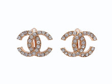 画像をギャラリービューアに読み込む, 極美品 CHANEL シャネル Coco Mark ココマーク ピアス ラインストーン ゴールドカラー 02A 刻印 4.9g アクセサリー 中古 4b006477