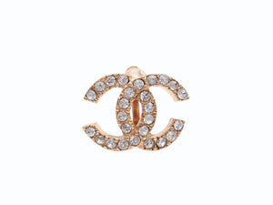 極美品 シャネル ピアス 17A ココマーク ラインストーン ゴールド 両耳 極美品 シャネル ピアス 17A ココマーク ラインストーン ゴールド 両耳