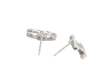 画像をギャラリービューアに読み込む, 極美品 CHANEL シャネル CoCo Mark ココマーク ピアス シルバーカラー ラインストーン A14V刻印 1.4g 中古 4b006486