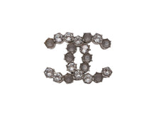 画像をギャラリービューアに読み込む, 極美品 CHANEL シャネル Coco Mark ココマーク B15A刻印 2.8g ピアス シルバーカラー ラインストーン 中古 4b006488