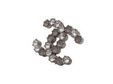 画像をギャラリービューアに読み込む, 極美品 CHANEL シャネル Coco Mark ココマーク B15A刻印 2.8g ピアス シルバーカラー ラインストーン 中古 4b006488