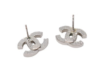 画像をギャラリービューアに読み込む, 極美品 CHANEL シャネル Coco Mark ココマーク ピアス ラインストーン シルバーカラー 06V 刻印 1.8g アクセサリー 中古 4b006489