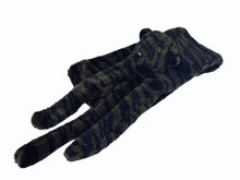 Load image into Gallery viewer, 新品未使用 KENZO ケンゾー Fur Striped Tiger Scarf ファーストライプタイガースカーフ ブラック カーキ ワンサイズ 中古 4b000650