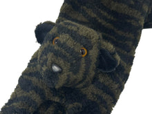 Load image into Gallery viewer, 新品未使用 KENZO ケンゾー Fur Striped Tiger Scarf ファーストライプタイガースカーフ ブラック カーキ ワンサイズ 中古 4b000650