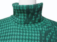 Load image into Gallery viewer, Lucien Pellat-Finet ルシアンペラフィネ スカル タートルネックニット カシミヤ グリーン ブラック サイズS 美品 中古 4b006508