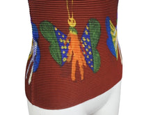 Load image into Gallery viewer, 極美品 me ISSEY MIYAKE ミー イッセイミヤケ 総柄 カットソー プリーツ M193FJ361 ポリエステル ブラウン マルチカラー サイズF 中古 4b006514