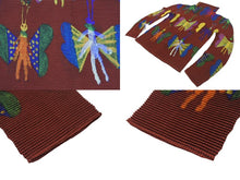 Load image into Gallery viewer, 極美品 me ISSEY MIYAKE ミー イッセイミヤケ 総柄 カットソー プリーツ M193FJ361 ポリエステル ブラウン マルチカラー サイズF 中古 4b006514