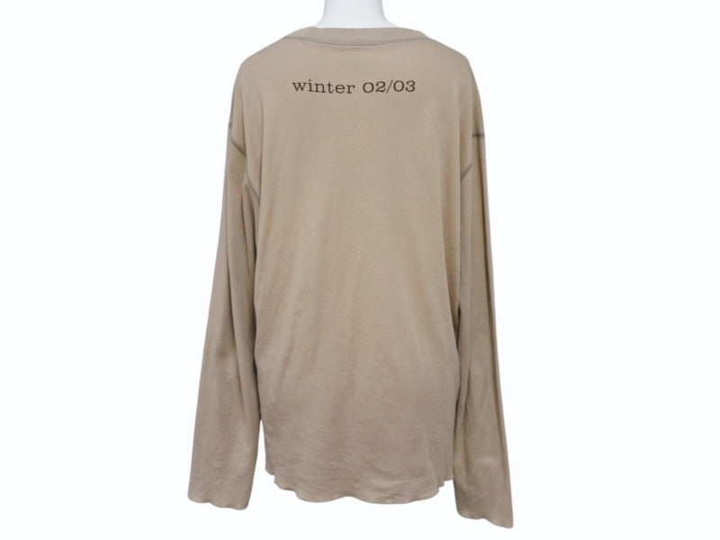 Lucien Pellat-Finet Lucien Pellat-Finet Long Sleeve Cut and Sew T-shirt Brown Brown Size M Cotton Used 4b006515