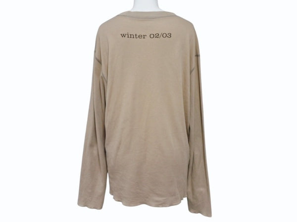 Lucien Pellat-Finet ルシアンペラフィネ 長袖 カットソー Tシャツ ブラウン 茶色 サイズ M コットン 中古 4b006515