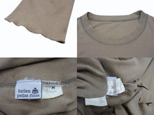 Load image into Gallery viewer, Lucien Pellat-Finet ルシアンペラフィネ 長袖 カットソー Tシャツ ブラウン 茶色 サイズ M コットン 中古 4b006515