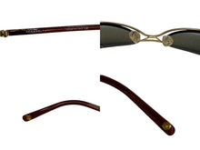 Load image into Gallery viewer, CHANEL シャネル サングラス アイウェア ヴィンテージ ココマーク 40 20 GP ゴールド ボルドー 美品 中古 4b006518