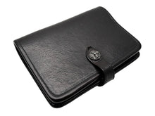 画像をギャラリービューアに読み込む, CHROME HEARTS クロムハーツ AGENDA PLAIN 手帳カバー ブックカバー クロスボールボタン シルバー925 レザー ブラック 美品 中古 4b006522