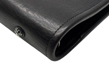 画像をギャラリービューアに読み込む, CHROME HEARTS クロムハーツ AGENDA PLAIN 手帳カバー ブックカバー クロスボールボタン シルバー925 レザー ブラック 美品 中古 4b006522