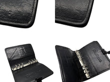 画像をギャラリービューアに読み込む, CHROME HEARTS クロムハーツ AGENDA PLAIN 手帳カバー ブックカバー クロスボールボタン シルバー925 レザー ブラック 美品 中古 4b006522