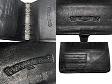 画像をギャラリービューアに読み込む, CHROME HEARTS クロムハーツ AGENDA PLAIN 手帳カバー ブックカバー クロスボールボタン シルバー925 レザー ブラック 美品 中古 4b006522