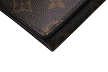 Load image into Gallery viewer, 極美品 LOUIS VUITTON ルイヴィトン カードケース アンヴェロップカルトドゥヴィジット M63801 レザー ブラウン 中古 4b006529