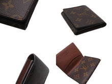 Load image into Gallery viewer, 極美品 LOUIS VUITTON ルイヴィトン カードケース アンヴェロップカルトドゥヴィジット M63801 レザー ブラウン 中古 4b006529