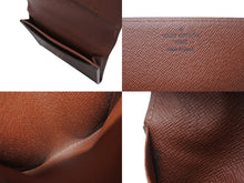 Load image into Gallery viewer, 極美品 LOUIS VUITTON ルイヴィトン カードケース アンヴェロップカルトドゥヴィジット M63801 レザー ブラウン 中古 4b006529