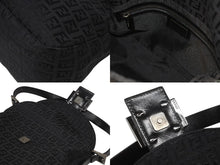 画像をギャラリービューアに読み込む, 極美品 FENDI フェンディ マンマバケット ワンショルダーバッグ 8BR442 ズッキーノ柄 縦長 ブラック ガンメタリック金具 中古 4b006531
