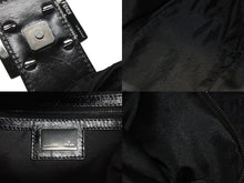 画像をギャラリービューアに読み込む, 極美品 FENDI フェンディ マンマバケット ワンショルダーバッグ 8BR442 ズッキーノ柄 縦長 ブラック ガンメタリック金具 中古 4b006531