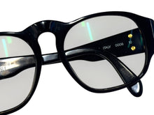 画像をギャラリービューアに読み込む, CHANEL シャネル メガネ クリアレンズ 度あり ココマーク 0006 10 ブラック ゴールド金具 美品 中古 4b006533