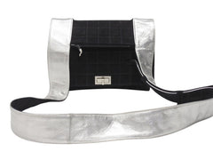 CHANEL シャネル ショルダーバッグ チョコバー ターンロック ブラック シルバー スウェード 美品 中古 4b006537