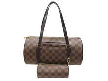 Load image into Gallery viewer, 極美品 LOUIS VUITTON ルイヴィトン ハンドバッグ パピヨン30 ダミエキャンバス N51303 ブラウン ゴールド金具 中古 4b006538