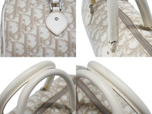 Load image into Gallery viewer, Christian Dior クリスチャンディオール ミニボストン ハンドバッグ トロッター 花柄刺繍 キャンバス レザー ベージュ 美品 中古 4b006539