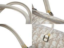 Load image into Gallery viewer, Christian Dior クリスチャンディオール ミニボストン ハンドバッグ トロッター 花柄刺繍 キャンバス レザー ベージュ 美品 中古 4b006539