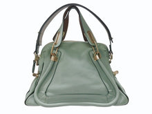 Load image into Gallery viewer, CHLOE クロエ パラティ ミディアム 2WAY ハンドバッグ 04-12-50-65 レザー ピスタチオ ゴールド金具 美品 中古 4b006542