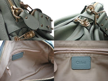 Load image into Gallery viewer, CHLOE クロエ パラティ ミディアム 2WAY ハンドバッグ 04-12-50-65 レザー ピスタチオ ゴールド金具 美品 中古 4b006542