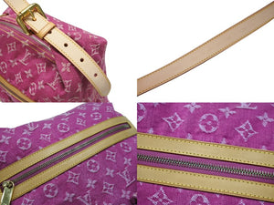 極美品 LOUIS VUITTON ルイヴィトン バギーGM ショルダーバッグ 2WAY M95210 モノグラム デニム ピンク ゴールド金具 中古 4b006543