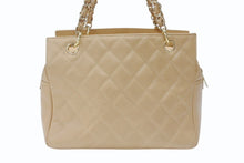 画像をギャラリービューアに読み込む, 極美品 CHANEL シャネル PTT チェーントートバッグ ココマーク 7番台 キャビアスキン ブラウン ゴールド金具 中古 4b006546