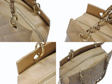 画像をギャラリービューアに読み込む, 極美品 CHANEL シャネル PTT チェーントートバッグ ココマーク 7番台 キャビアスキン ブラウン ゴールド金具 中古 4b006546