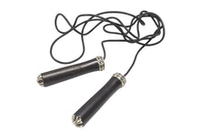 画像をギャラリービューアに読み込む, CHROME HEARTS クロムハーツ JUMPING ROPE ジャンピングロープ エボニーハンドル レザー 縄跳び ブラック シルバー金具 美品 中古 4b006554