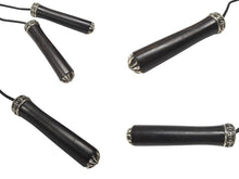 画像をギャラリービューアに読み込む, CHROME HEARTS クロムハーツ JUMPING ROPE ジャンピングロープ エボニーハンドル レザー 縄跳び ブラック シルバー金具 美品 中古 4b006554