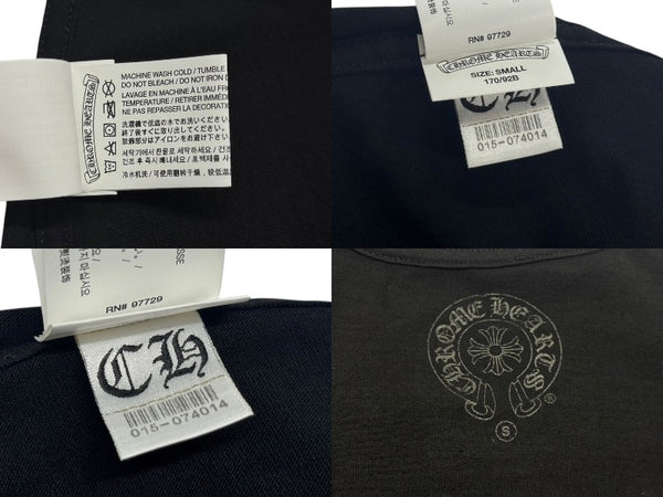 新品未使用 CHROME HEARTS × OFFWHITE クロムハーツ オフホワイト Honolulu Tee ホノルル限定半袖Tシャツ バックスクロールラベルプリント ブラック サイズS 中古 4b006556