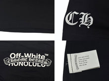 画像をギャラリービューアに読み込む, 新品未使用 CHROME HEARTS × OFFWHITE クロムハーツ オフホワイト Honolulu Tee ホノルル限定半袖Tシャツ バックスクロールラベルプリント ブラック サイズS 中古 4b006556