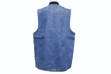 画像をギャラリービューアに読み込む, 極美品 CHROME HEARTS クロムハーツ VEST-M-HOMER ホーマー デニムボアベスト サイズL ダガージップ クロスボール ブルー 中古 4b006558