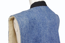 画像をギャラリービューアに読み込む, 極美品 CHROME HEARTS クロムハーツ VEST-M-HOMER ホーマー デニムボアベスト サイズL ダガージップ クロスボール ブルー 中古 4b006558