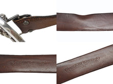 画像をギャラリービューアに読み込む, [USED/中古]CHROME HEARTS クロムハーツ ベルト・バックル OVAL STAR LARGE BUCKLE BELT ブラウン　ベルト レザー シルバー925 Cランク 中古 4b006560