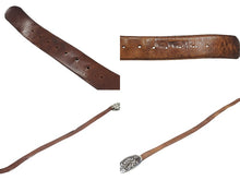 画像をギャラリービューアに読み込む, [USED/中古]CHROME HEARTS クロムハーツ ベルト・バックル OVAL STAR LARGE BUCKLE BELT ブラウン　ベルト レザー シルバー925 Cランク 中古 4b006560