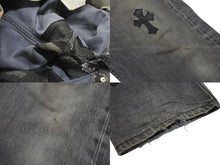 画像をギャラリービューアに読み込む, CHROME HEARTS クロムハーツ セメタリー クロスパッチ デニム パンツ リーバイス LEVI`S 501 サイズ31 ブラック 美品 中古 4b006561