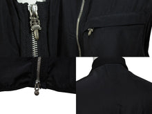 Load image into Gallery viewer, CHROME HEARTS クロムハーツ PAPA V2 SLK CTN パパ ジップアップベスト サイズS ダガージップ シルク コットン ブラック 美品 中古 4b006566