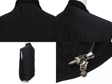 Load image into Gallery viewer, CHROME HEARTS クロムハーツ PAPA V2 SLK CTN パパ ジップアップベスト サイズS ダガージップ シルク コットン ブラック 美品 中古 4b006566